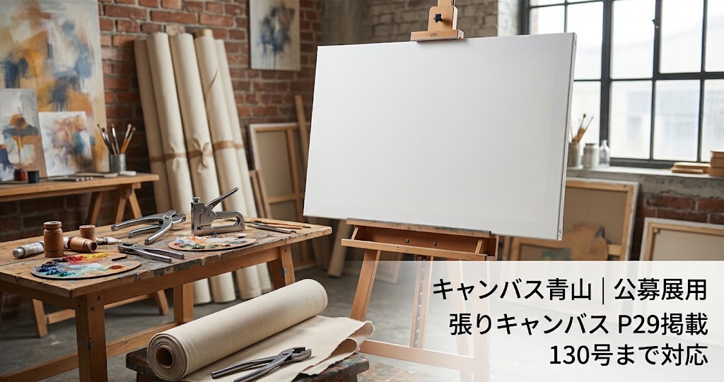 各種張りキャンバスのサイズ・種類別価格一覧表